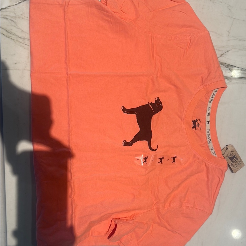 The Black Dog Coral Tee with Black Logo